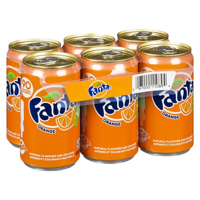Fanta - Orange - 6 Pack Mini Cans